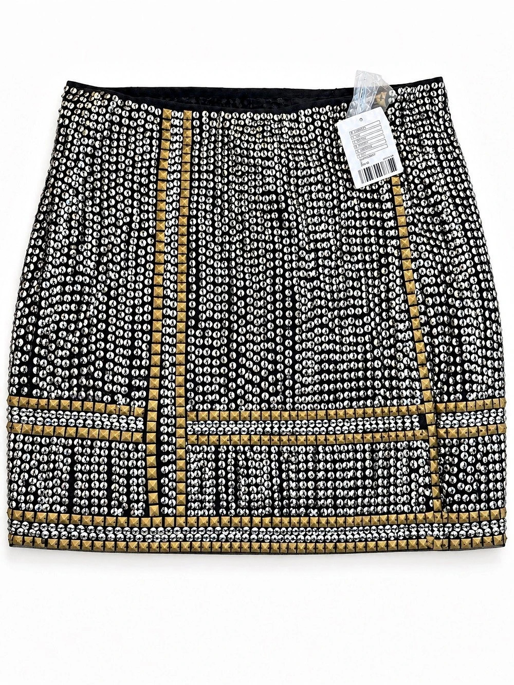 Urban Outfitters Embellished Mini Skirt in Black & Gold NWT